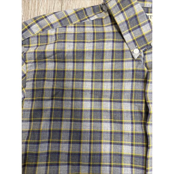 DULUTH Trading Co Men’s BLUE GRAY Stripe Long sleeve Shirt Size L - Picture 7 of 12